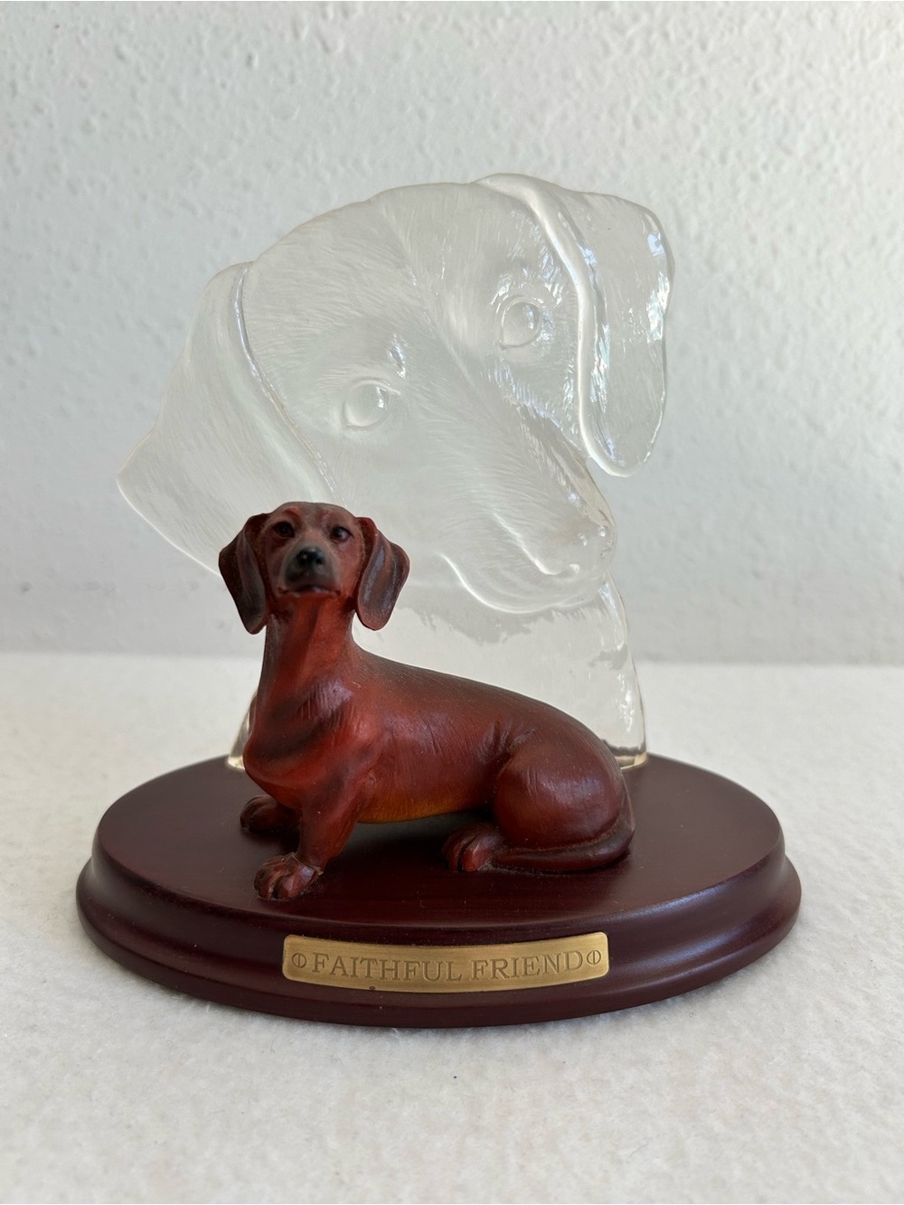 Bradford Exchange Delightful Dachshunds Faithful Friend Dachshund Figurine